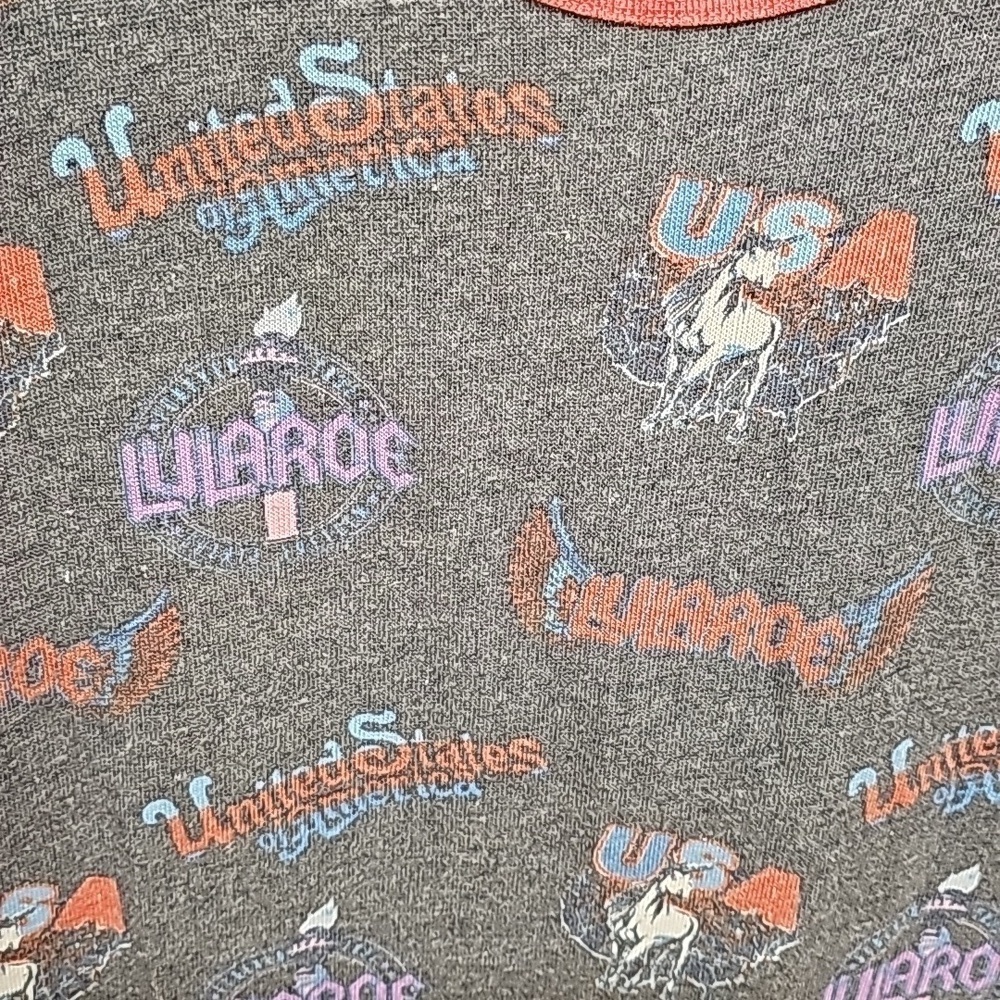 LuLaRoe Classic Tee, sweater like, Americana design - Picture 3 of 6